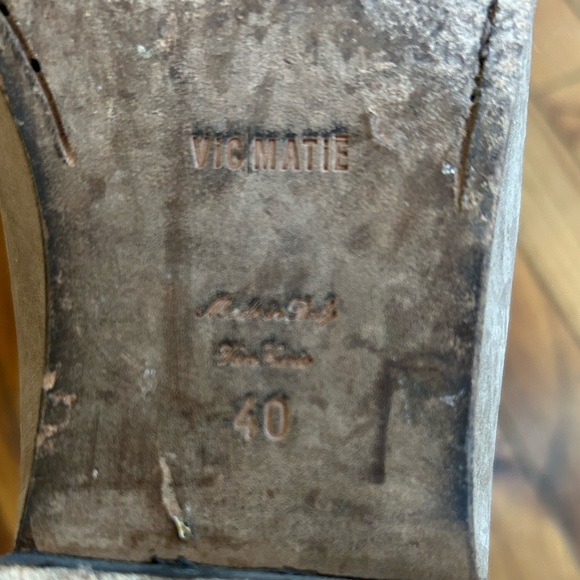 VIC MATIE Beige suede mesh Ankle Booties 40 - Picture 11 of 13